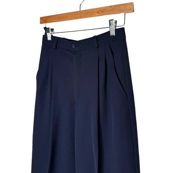 Yves Saint Laurent | Vintage Wool Pleated Wide Leg Trousers 34 - Picture 5 of 10